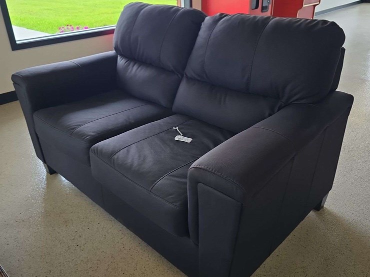 black-loveseat-couch,-60''-wide-image-3
