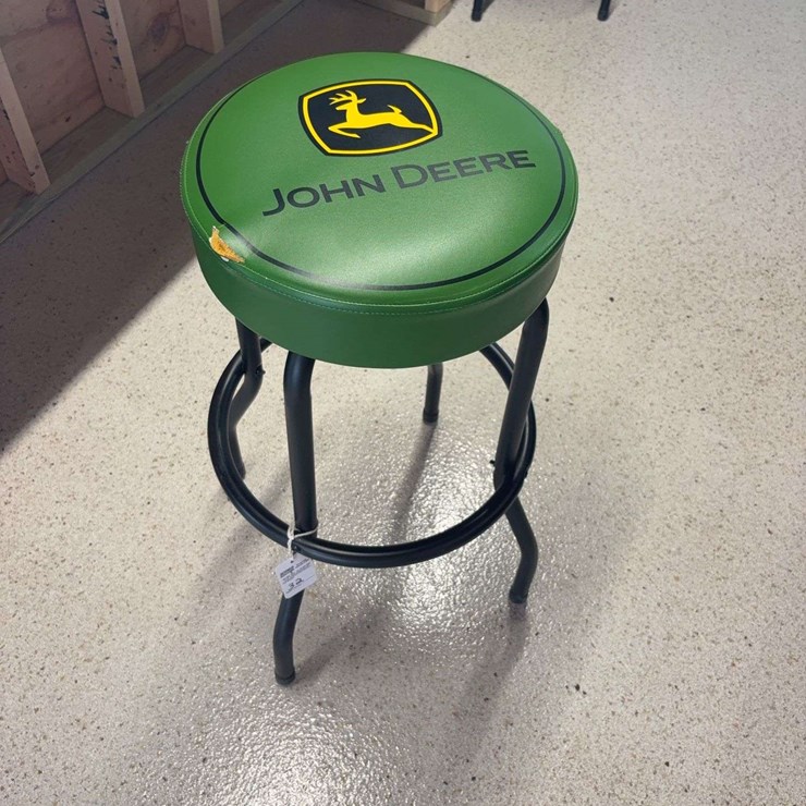 John Deere Green Bar Stool with Black Legs