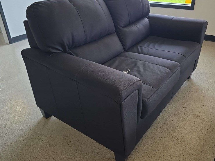 black-loveseat-couch,-60''-wide-image-1