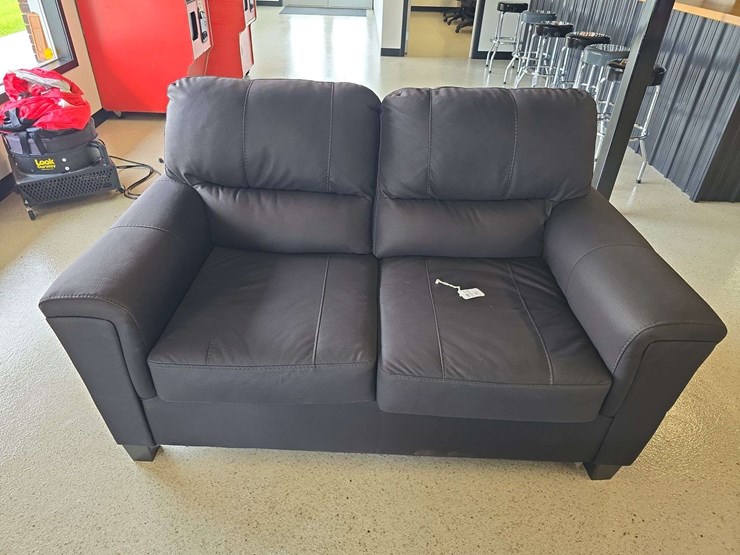 black-loveseat-couch,-60''-wide-image-2
