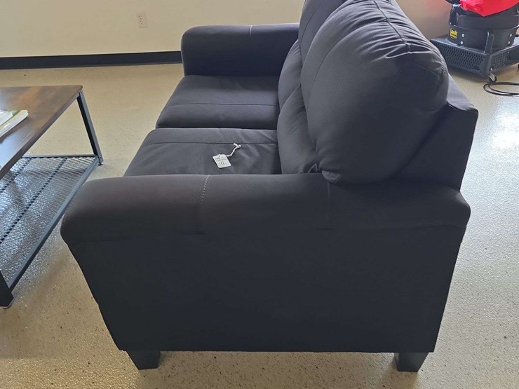 black-loveseat-couch,-60''-wide-image-4