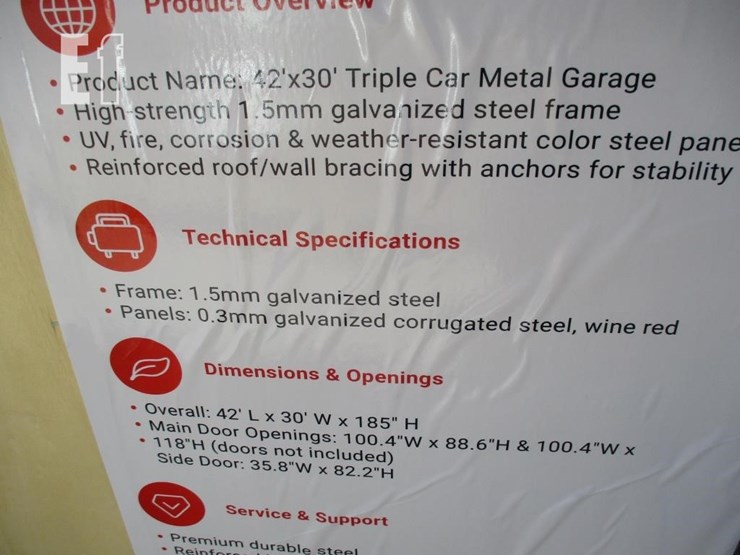 42'-x-30'-triple-garage-metal-shed-image-6
