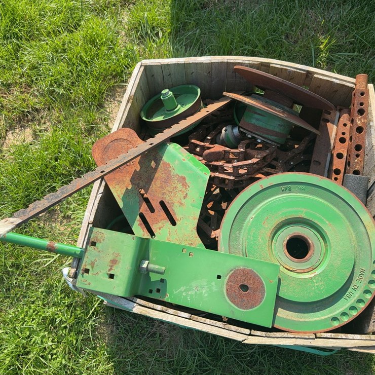 Crate of combine parts