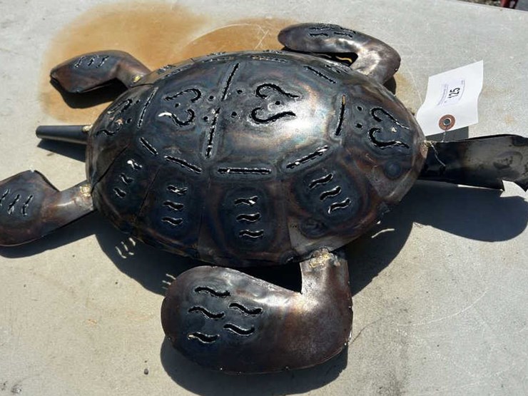 #125-•-metal-art---medium-brown-turtle-image-1