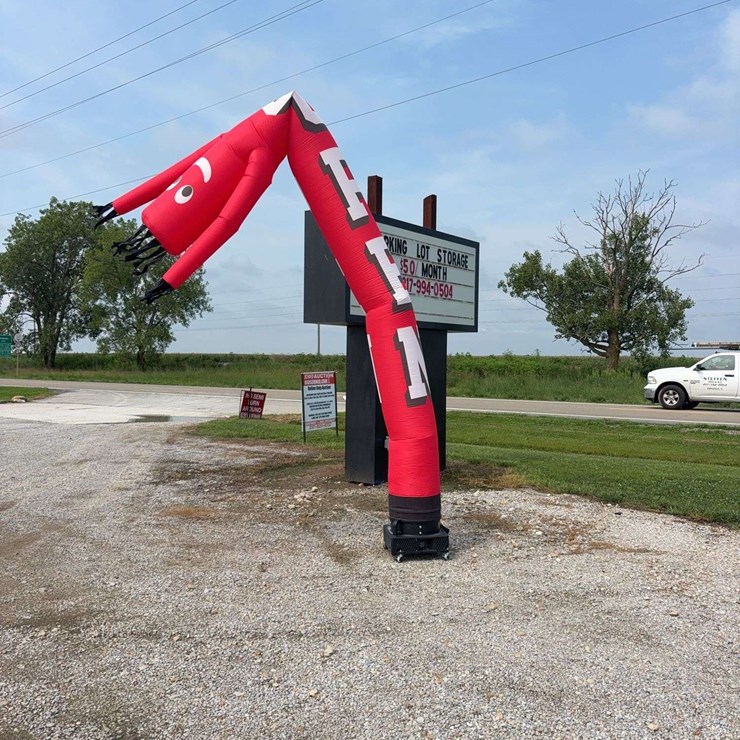 Air Dance Inflatable Tube Man with Open Logo, 20ft Tall