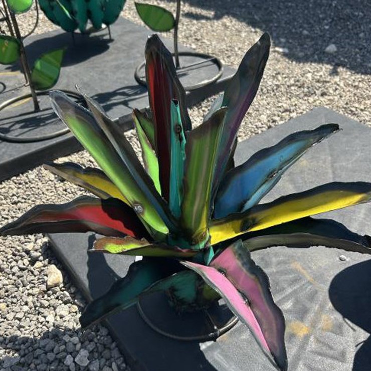 #146 • Metal Art - Multi-Color Aloe or Yucca Plant