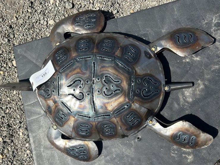 #155-•-metal-art---large-brown-turtle-image-1