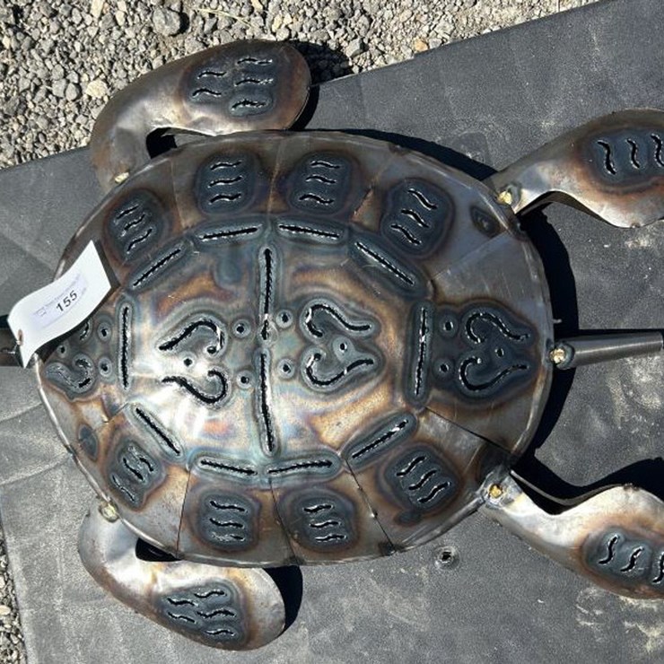 #155 • Metal Art - Large Brown Turtle