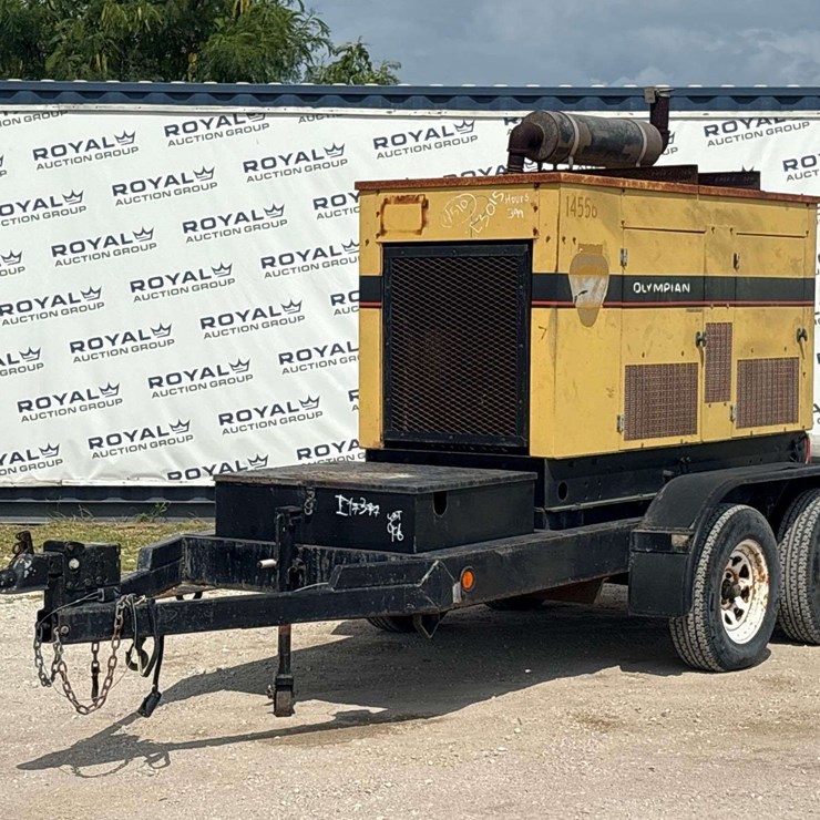 1993 Generac Olympian 93A02255-S 100kVA T/A Towable Diesel Generator