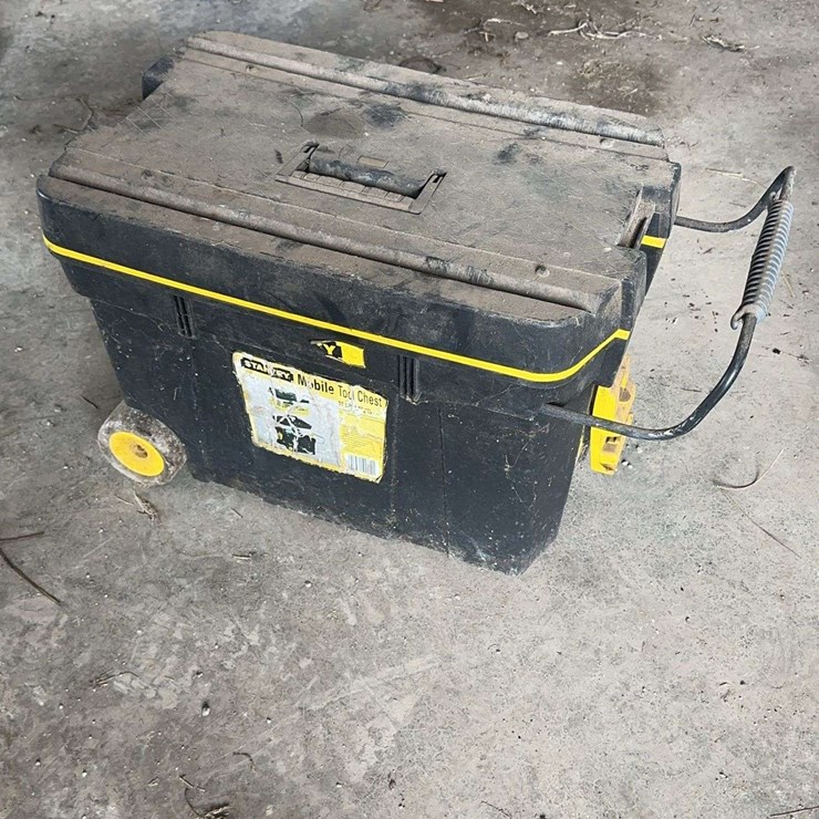Stanley Mobile Tool Chest Rolling Plastic Organizer with Two Trays