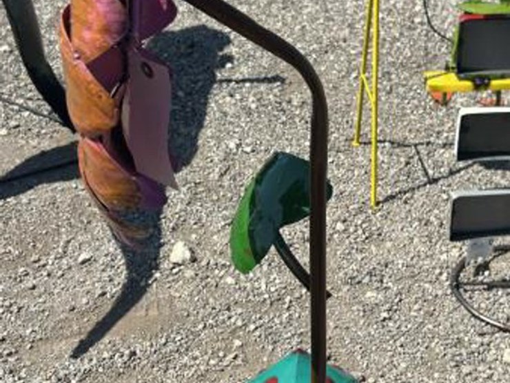 #134-•-metal-art---large-flower-w/-mushrooms,-butterfly-&-image-4