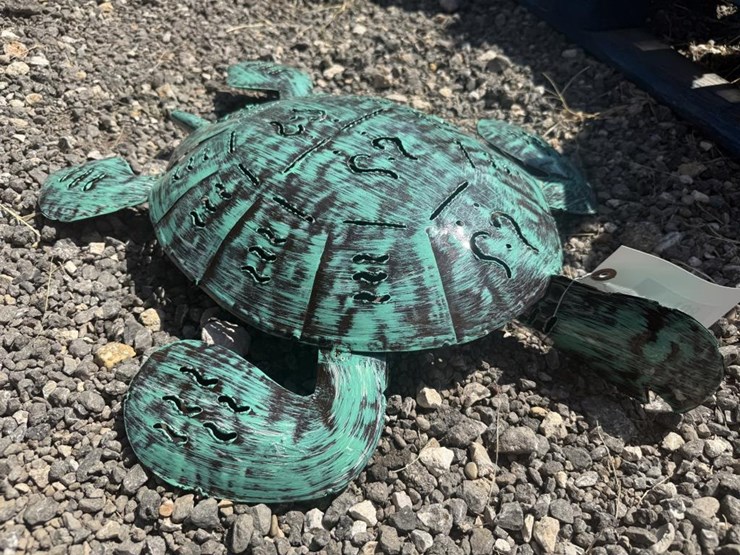 #108-•-metal-art---medium-teal-turtle-image-1