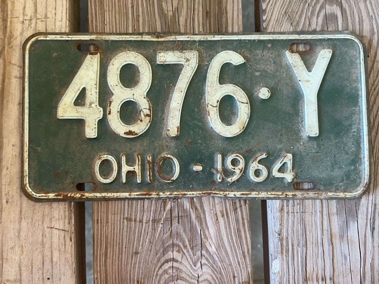 1964-ohio-license-plate-green-and-white-automobilia-image-1