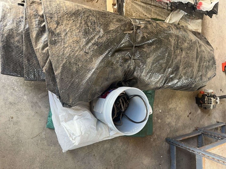 assorted-utility-tarpaulins-with-bungee-cords-and-storage-bucket-image-1