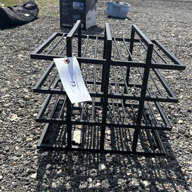 #73 • Metal Grid Frame - Wine Holder