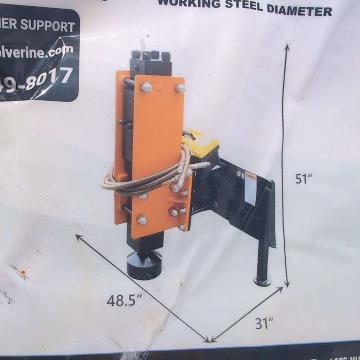 (1) Wolverine Skid Steer Post Driver PD-12-08D
