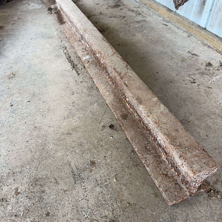 Salvaged Steel Railroad Track Section - 50-in.