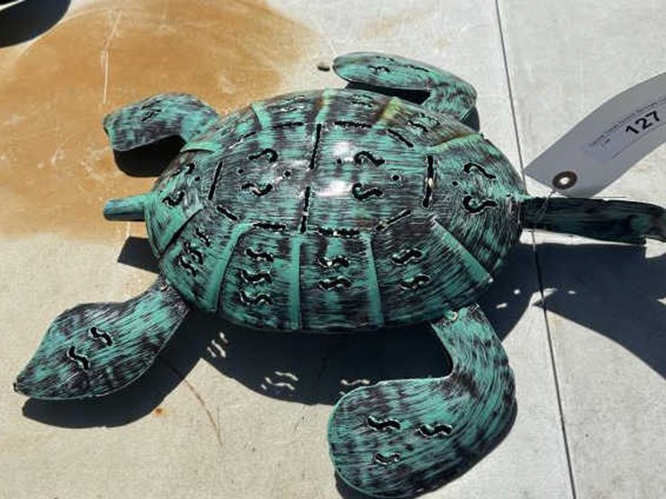 #127-•-metal-art---small-teal-turtle-image-3