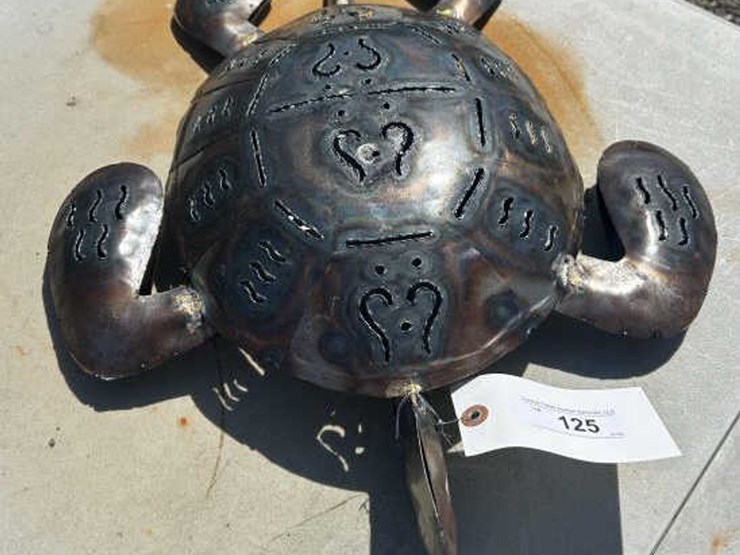 #125-•-metal-art---medium-brown-turtle-image-3