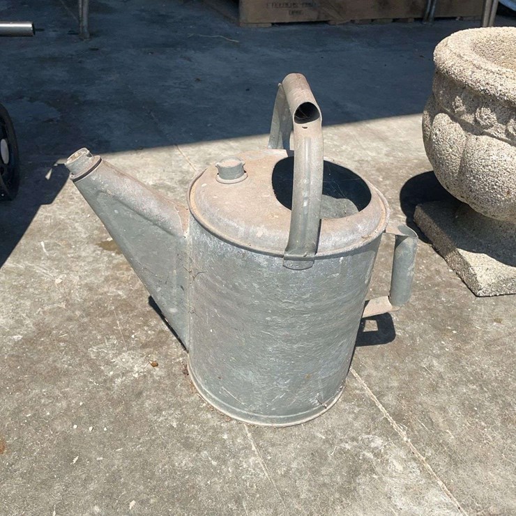 Galvanized watering can