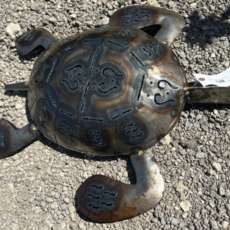 #128 • Metal Art - Medium Brown Turtle