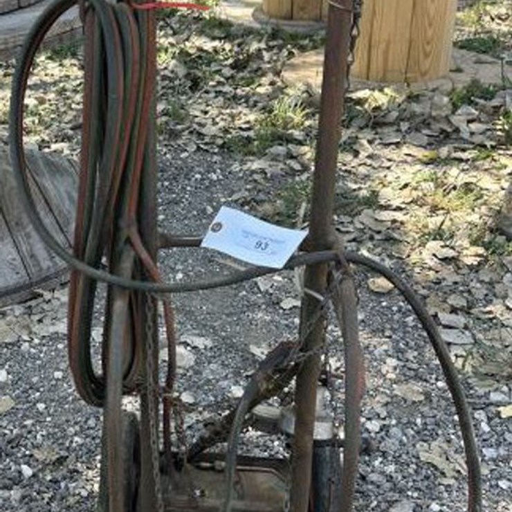 #93 • Industrial Cylinder Cart w/ Hoses For Oxygen &