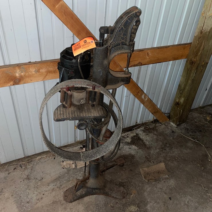 #1240 • Milford Model 865 and 868 Riveter Machine with Leather Punch