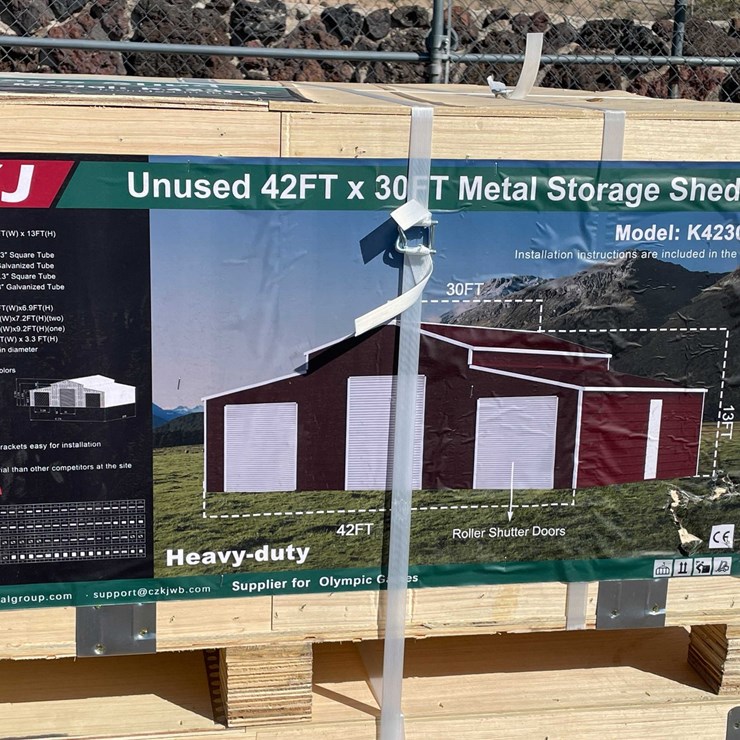 #2848 • 2026 Unused 42' x 30' Metal Storage Shed
