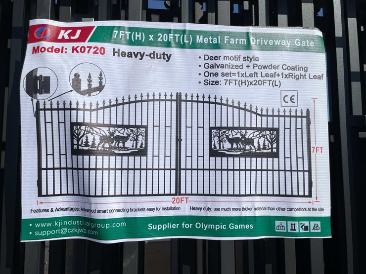 #2870-•-2026-unused-metal-farm-driveway-gate-image-1