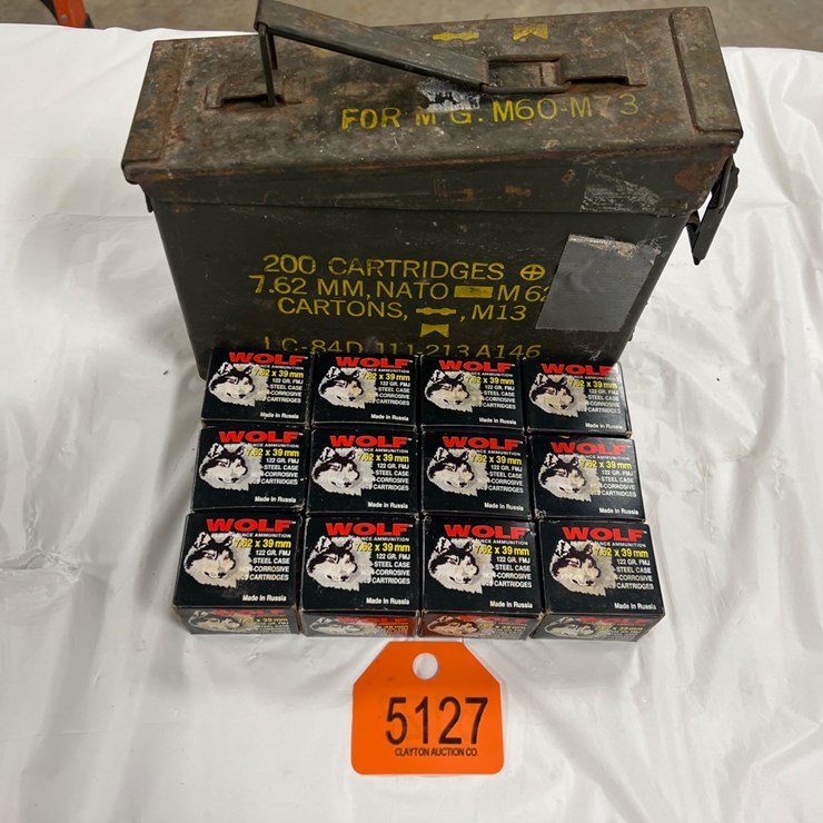 #5127 • Wolf 7.62x39 122gr FMJ Steel case