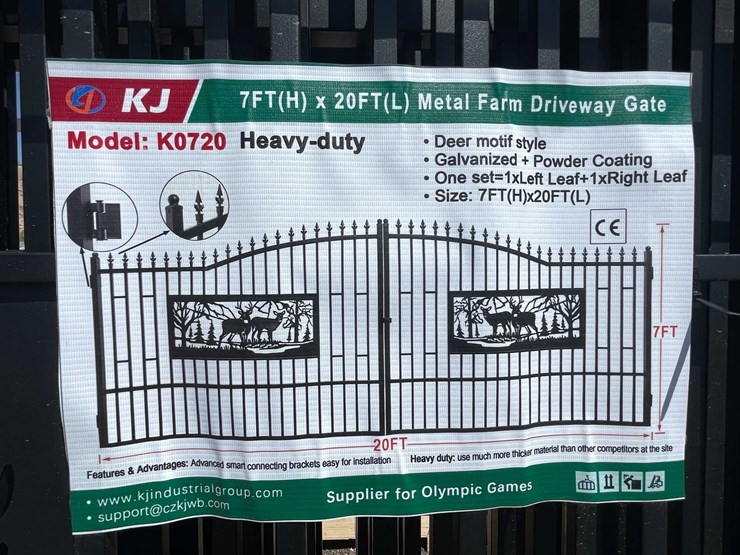 #2880-•-2026-unused-metal-farm-driveway-gate-image-2
