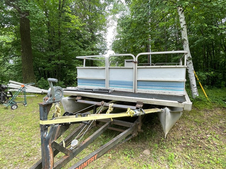 #6100-•-northwoods-pontoon-with-north-country-pontoon-scissor-trailer-(sells-bill-of-sale)-image-4