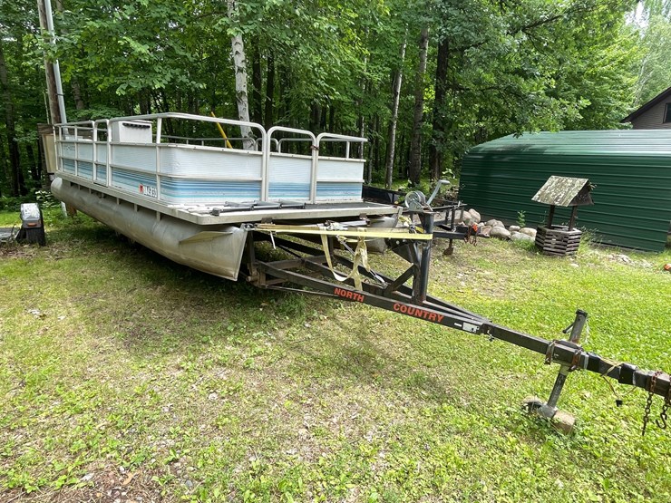 #6100-•-northwoods-pontoon-with-north-country-pontoon-scissor-trailer-(sells-bill-of-sale)-image-2