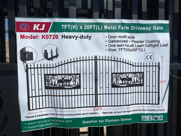 #2882-•-2026-unused-metal-farm-driveway-gate-image-2
