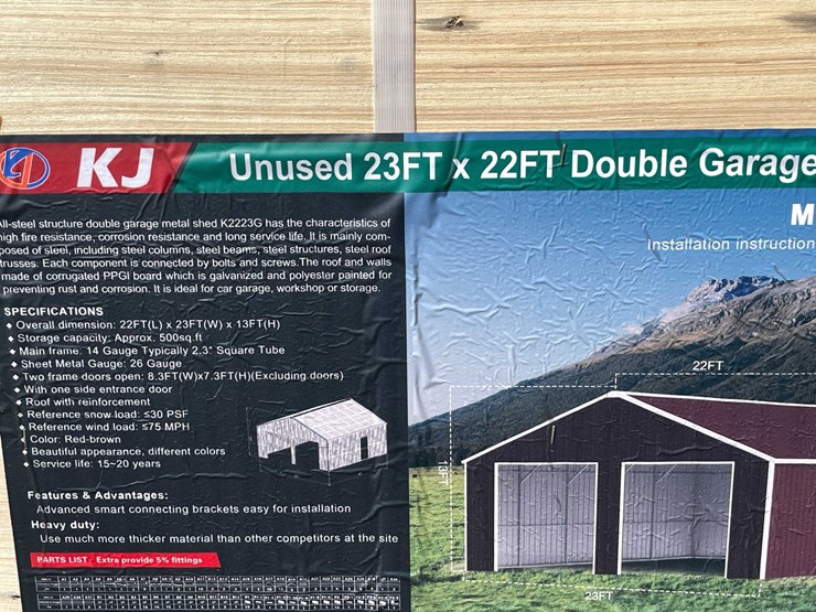 #2898-•-2026-unused-23'-x-22'-double-garage-metal-shed-image-4