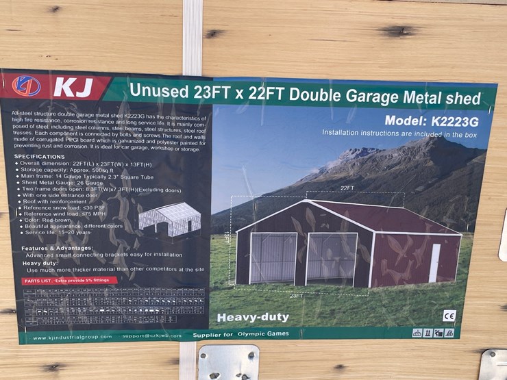 #2868-•-2026-unused-23'-x-22'-double-garage-metal-shed-image-1