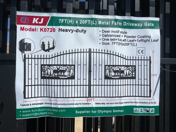 #2880-•-2026-unused-metal-farm-driveway-gate-image-9