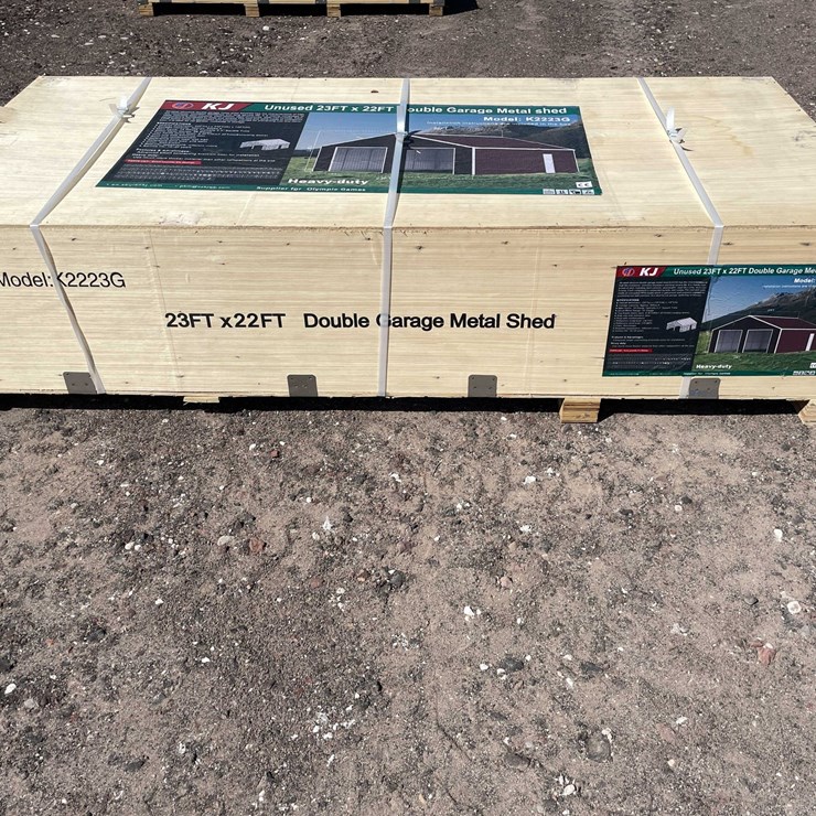 #2898 • 2026 Unused 23' x 22' Double Garage Metal shed