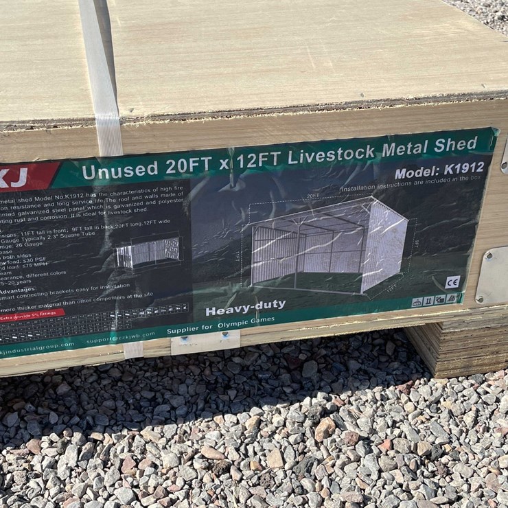 #2866 • 2026 Unused 20' x 12' Livestock Metal Shed