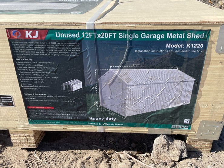 #2860-•-2026-unused-12'-x-20'-single-garage-metal-shed-image-1