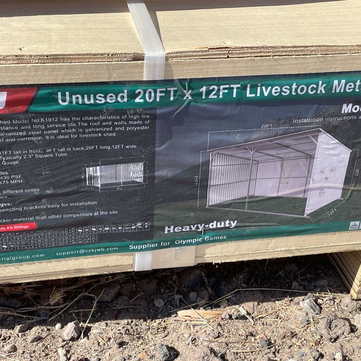 #2852 • 2026 Unused 20' x 12' Livestock Metal Shed
