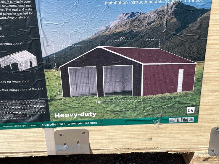 #2898-•-2026-unused-23'-x-22'-double-garage-metal-shed-image-3