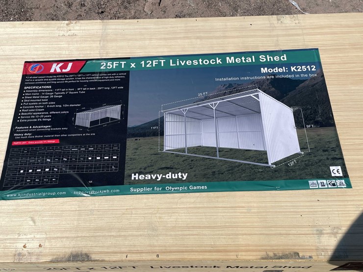 #2888-•-2026-unused-25'-x-12'-livestock-metal-shed-image-2