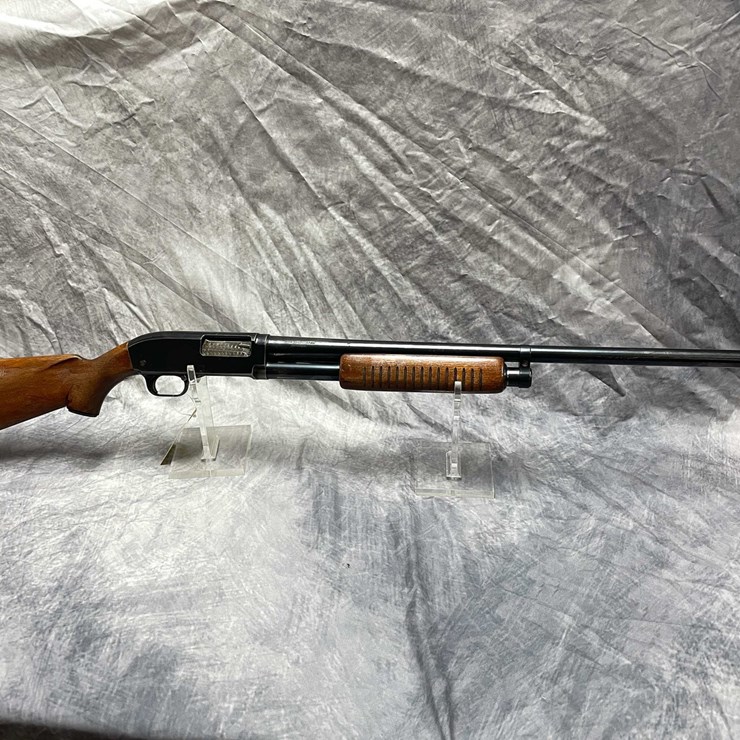 #10697 • JC Higgins Model 20, 12 Ga. Pump Action Shotgun, SN: N/A