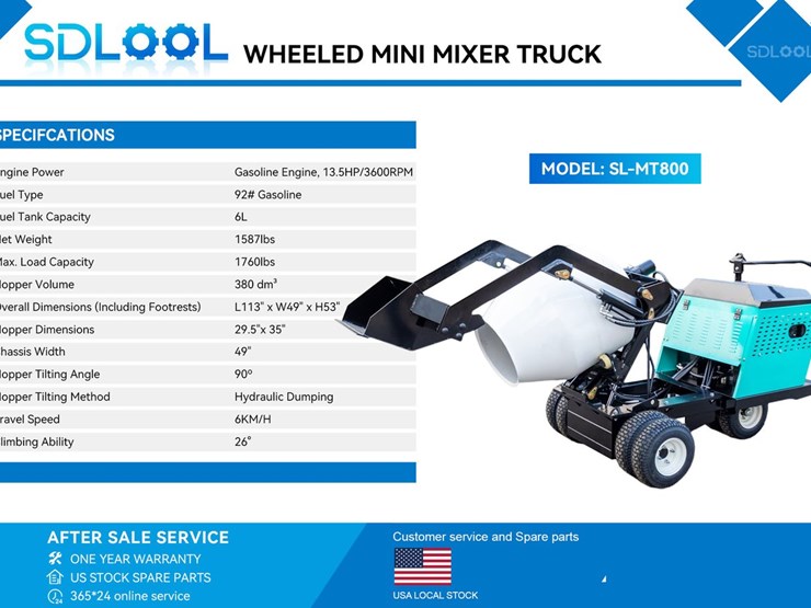 2026-sdlool-sl-mt800-wheeled-mini-mixer-truck-(unused)-image-1
