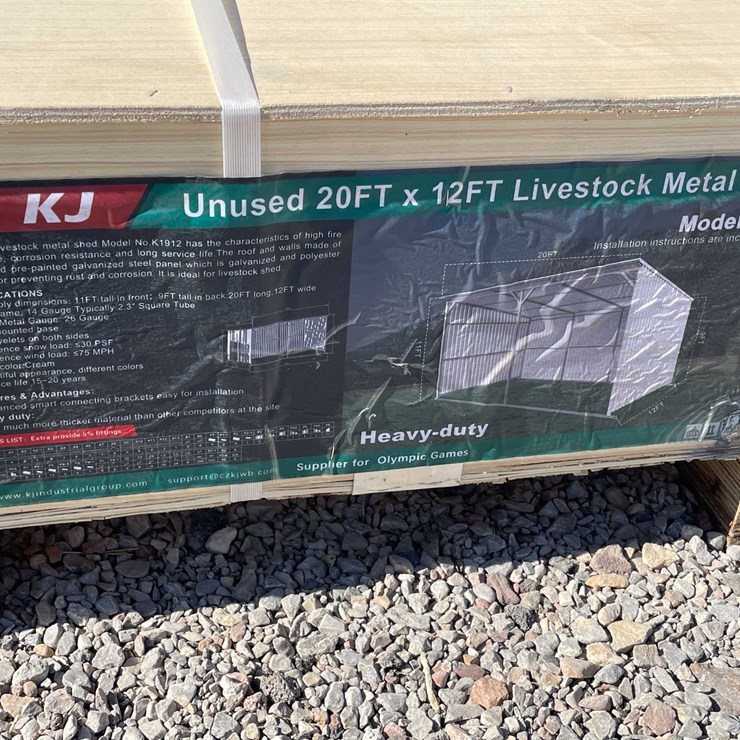#2865 • 2026 Unused 20' x 12' Livestock Metal Shed