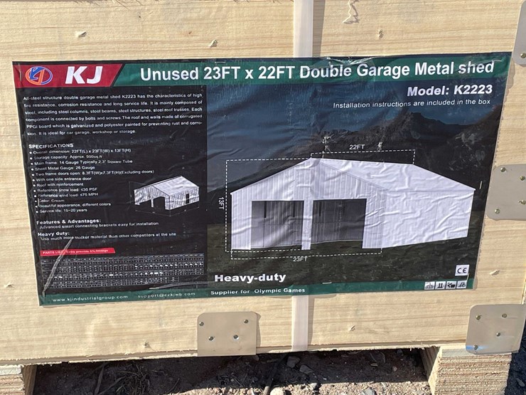 #2861-•-2026-unused-23'-x-22'-double-garage-metal-shed-image-1