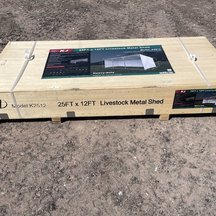 #2888 • 2026 Unused 25' x 12' Livestock Metal Shed