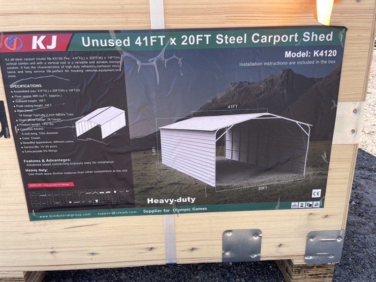 #2895-•-2026-unused-41'-x-20'-steel-carport-shed-image-2
