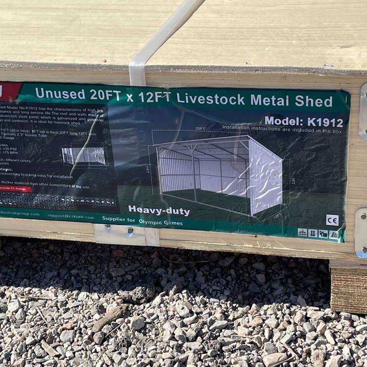 #2853 • 2026 Unused 20' x 12' Livestock Metal Shed